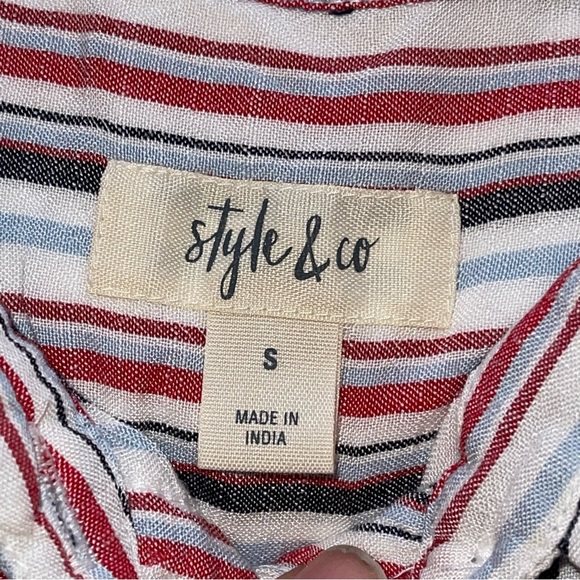 Style & Co. Striped Blouse - Picture 5 of 9